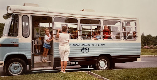 Lodewijk van Oord as a child in a bus