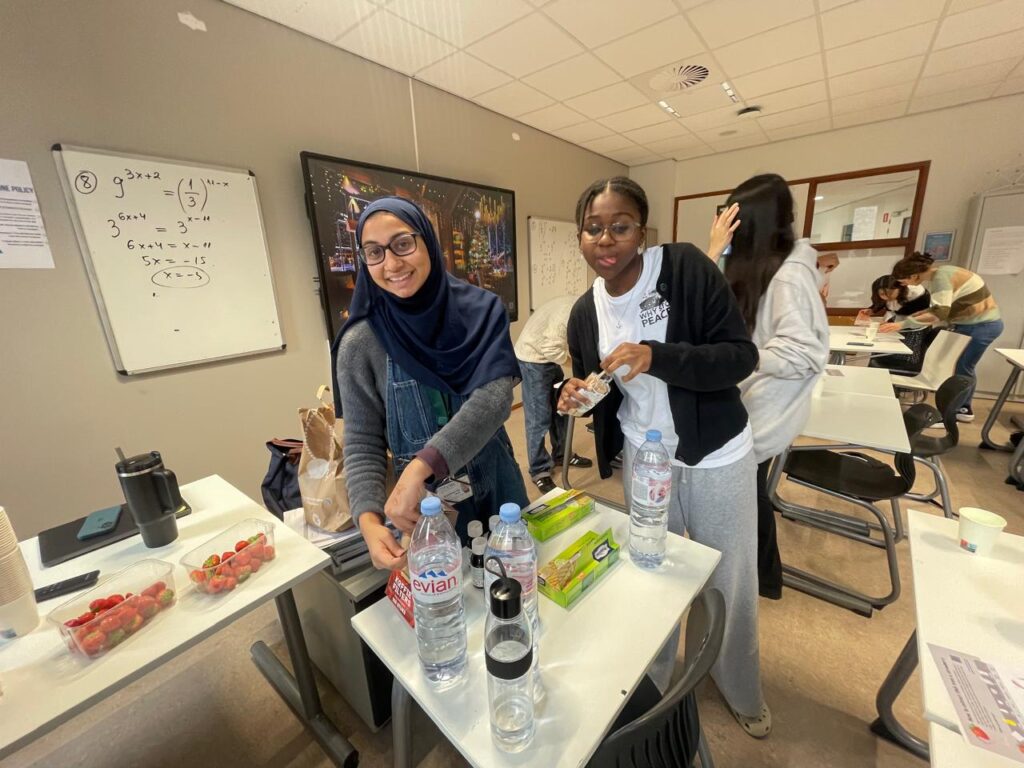 Students working on a science related assignment